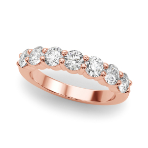 Rosalee Lab-Created Rose Gold Prong 7 Stone Diamond Rings