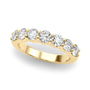 Rosalee Lab-Created Yellow Gold Prong 7 Stone Diamond Rings