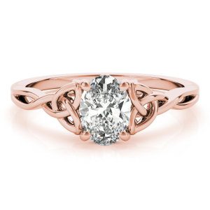 Molly Natural Rose Gold 4 Prong Solitaire Diamond Rings