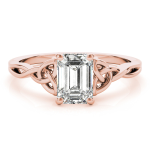 Mariana Natural Rose Gold 4 Prong Solitaire Diamond Rings