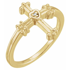 Erkengota Natural Diamond Yellow Gold Everyday Rings