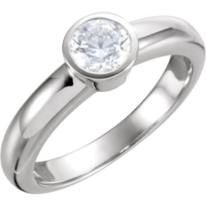 Madalaine Natural Bezel Solitaire Diamond Ring