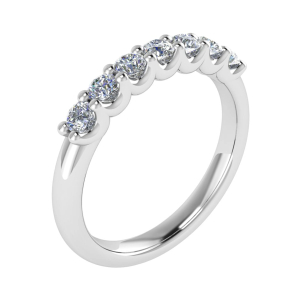 Diota Lab-Created Yellow Gold 4 Prong 7 Stone Diamond Rings