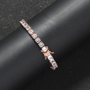 Stormy Lab-Created Rose Gold 4 Prong Diamond Tennis Bracelets