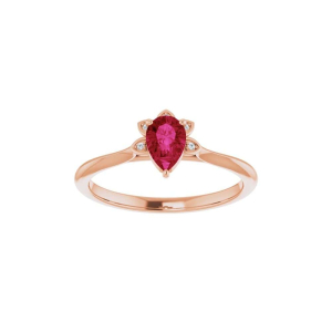 Natural Ruby Rose Gold 