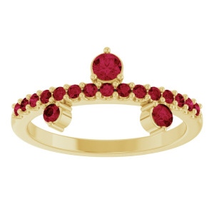 Lab Grown Ruby Yellow Gold 