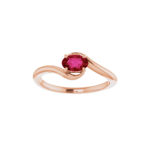 Ziah Lab Grown Ruby Rose Gold 