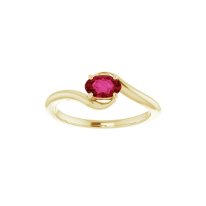 Lab Grown Ruby Yellow Gold 