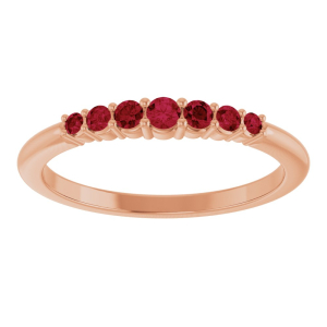 Deora Lab Grown Ruby Rose Gold 4 Prong 