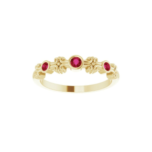 Lab Grown Ruby Yellow Gold 