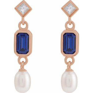 Talie Blue Sapphire Rose Gold 