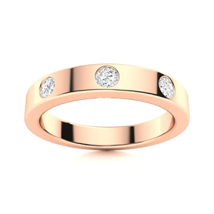 Alvyn Natural Rose Gold Diamond for Men Wedding Ring