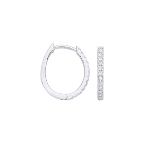 Ruba Natural Round cut 4 Prong  Hoop Diamond Earrings