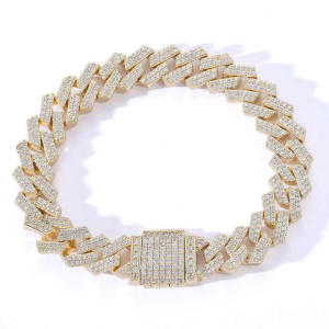 Gracelin Natural Diamond Yellow Gold Designer Bracelets