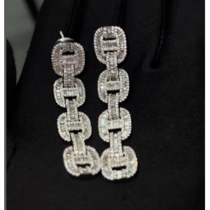 Beracca Natural White Gold Designer Diamond Earrings