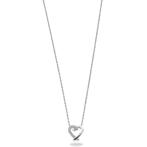 Analiya Natural Diamond Round cut Prong-Set Heart Necklaces