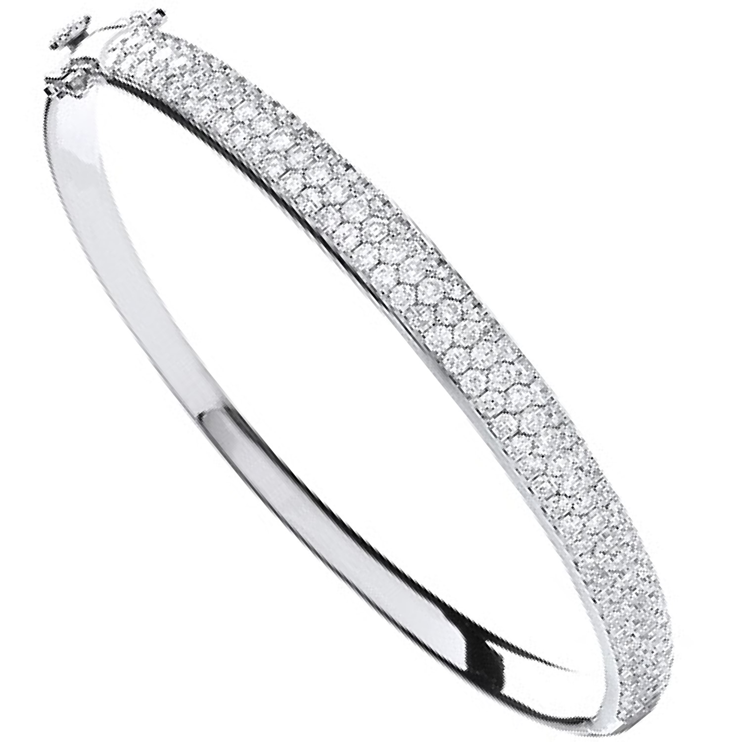 3.15 Ct Natural Diamond Round Cut Sprig  Next Day Delivery Bracelets in 18K White Gold