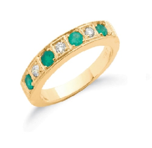 0.60 Carat Emerald Diamond Rings