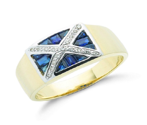 0.90 Carat Blue Sapphire  Diamond Rings