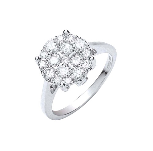 0.25 Ct Natural Round Cut Eliza  Next Day Delivery Diamond Rings in 18K White Gold