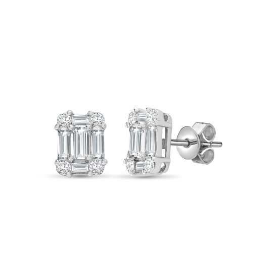 0.75 Carat Natural  Diamond Earrings
