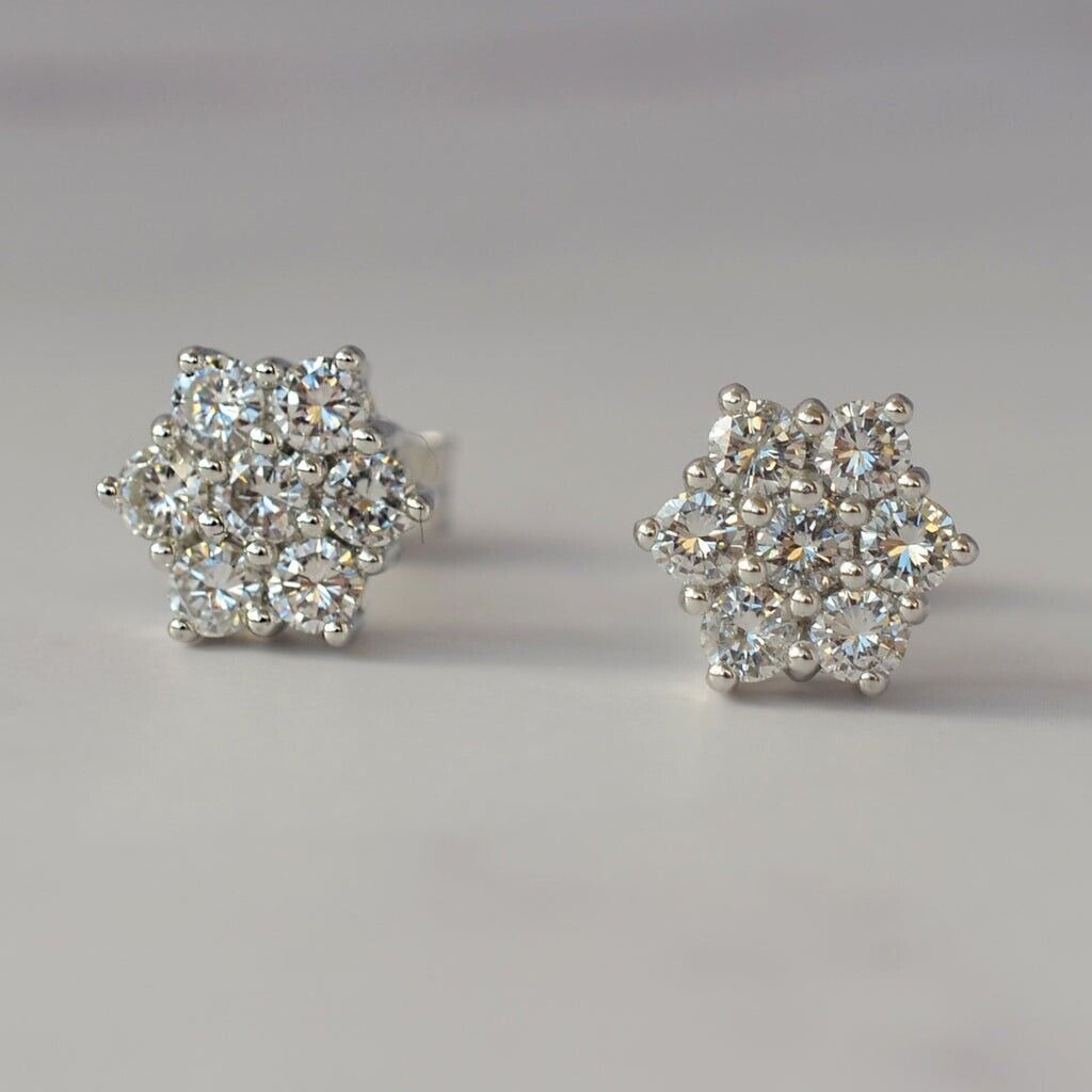 4.50 Carat Natural  Diamond Earrings