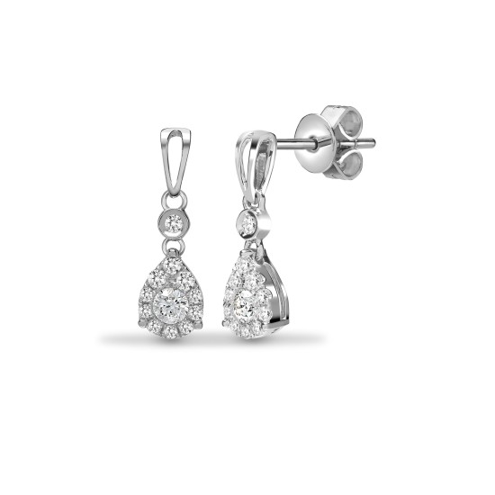 0.40 Carat Natural  Diamond Earrings