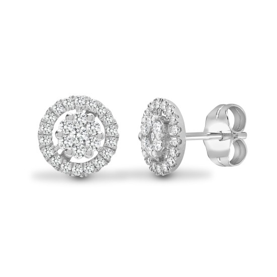 0.65 Carat Natural  Diamond Earrings
