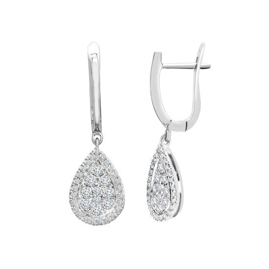 0.80 Carat Natural  Diamond Earrings