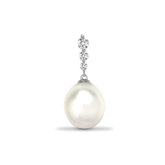 0.40 Carat Pearl Pendants Necklaces