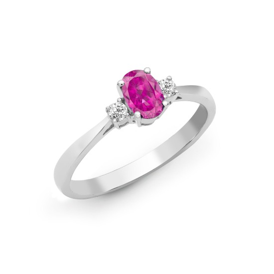 0.64 Carat Pink Sapphire  Diamond Rings