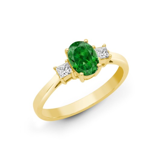 1.05 Carat Emerald Diamond Rings