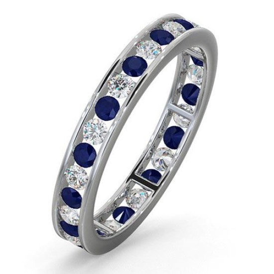 1.40 - 2.70 Carat Blue Sapphire Diamond Rings