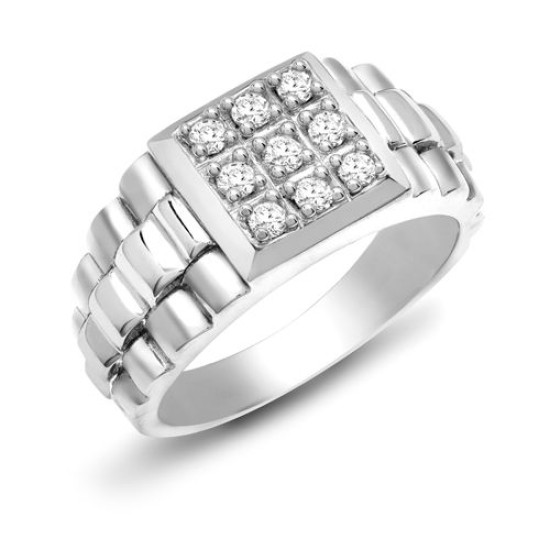 0.50 Carat Natural Diamond Men's Wedding Rings