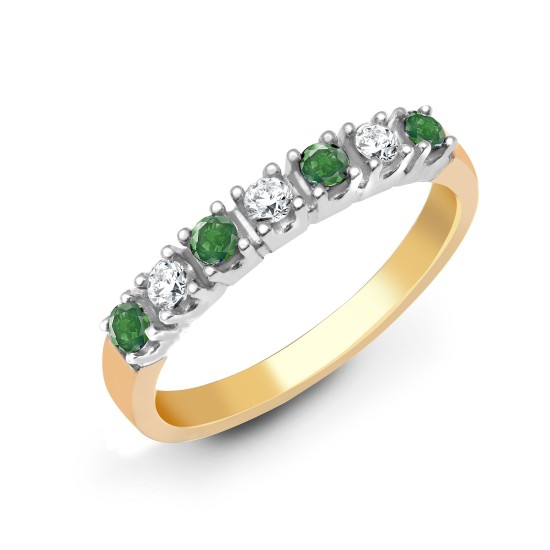 0.25 - 0.50 Carat Emerald  Diamond Rings