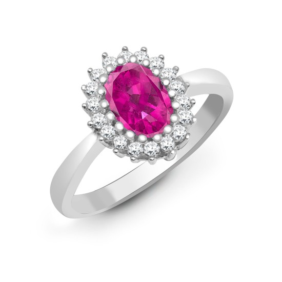 0.50 Carat Pink Sapphire Diamond Rings