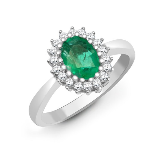 0.50 Carat Emerald  Diamond Rings
