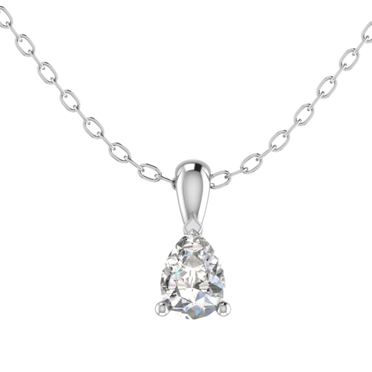 Lab-Created Diamond  Solitaire Pendant Necklaces