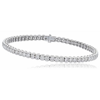 7 Ct Round Cut Ronda  Diamond Tennis Bracelets in 18K Yellow Gold