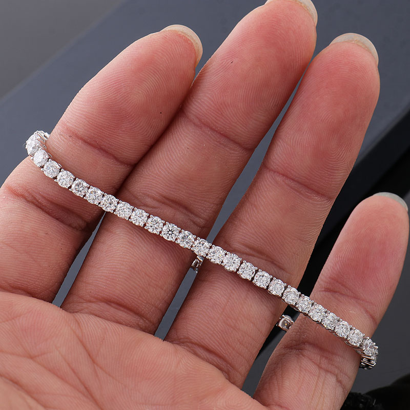 1.35 Ct Round Cut Sayward  Diamond Tennis Bracelets in 18K White Gold