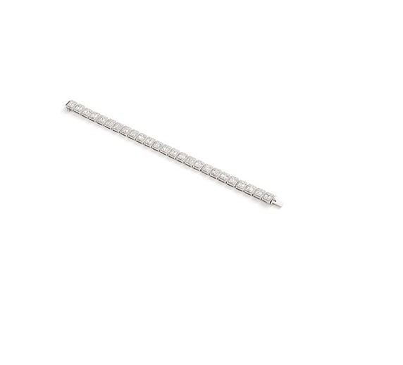 7 Ct Baguette Cut Sonata  Diamond Tennis Bracelets in 18K White Gold