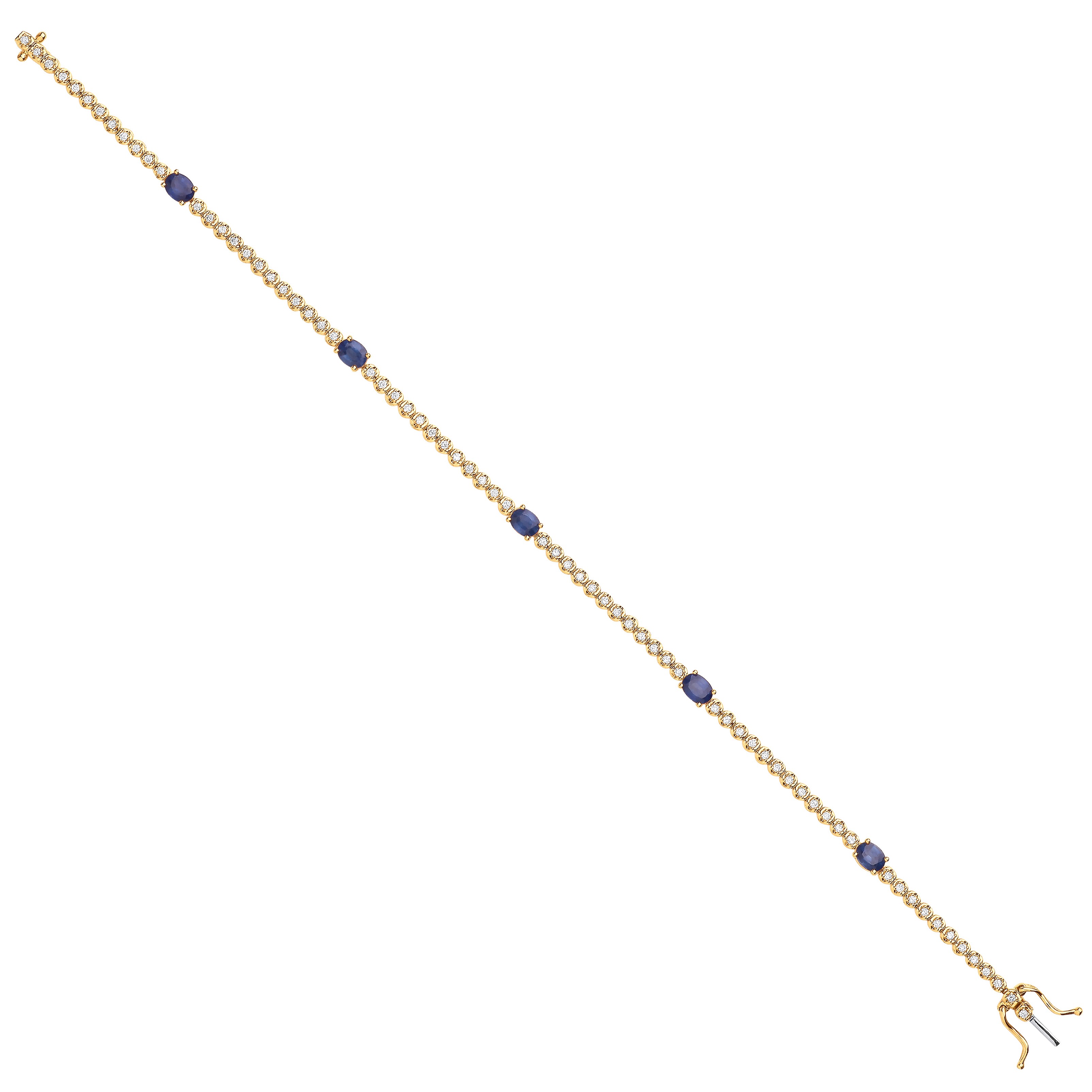 1.50 Carat Blue Sapphire Gemstone Bracelets
