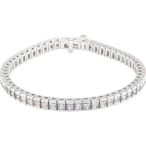 10.25 Ct Lab-Created Princess Cut Sarabeth  Diamond Tennis Bracelets in Silver 925