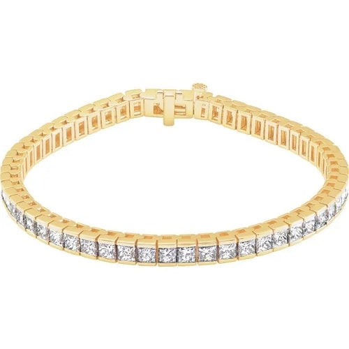 10.25 Ct Lab-Created Princess Cut Sarabeth  Diamond Tennis Bracelets in Silver 925