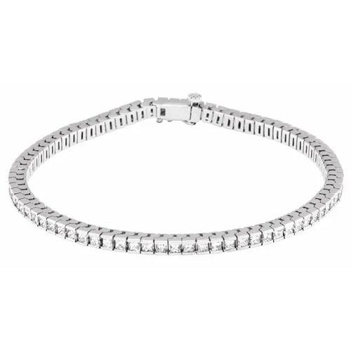 4.75 Ct Lab-Created Princess Cut Rosana  Diamond Tennis Bracelets in Silver 925