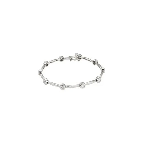 1 Ct Lab-Created Round Cut Shelanda  Diamond Tennis Bracelets in Silver 925