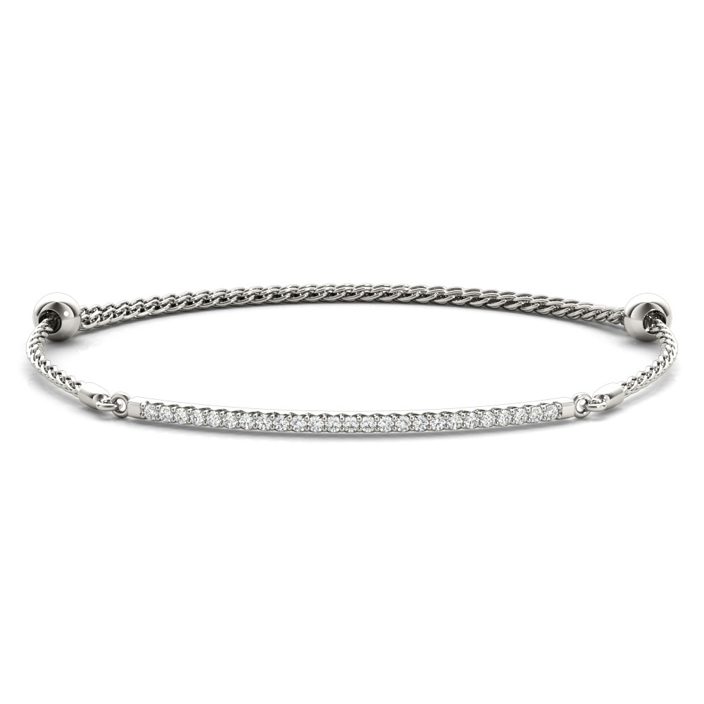 0.25 Ct Natural Diamond Round Cut Syuzanaa  Friendship Bracelets in Silver 925