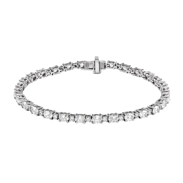 5.5 Ct Natural Oval Cut Suzanna  Diamond Tennis Bracelets in Silver 925