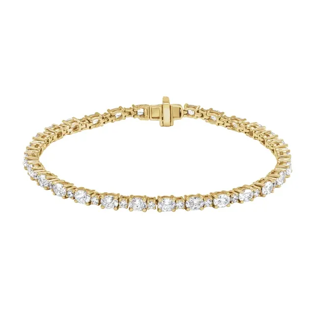 5.5 Ct Natural Oval Cut Suzanna  Diamond Tennis Bracelets in Silver 925