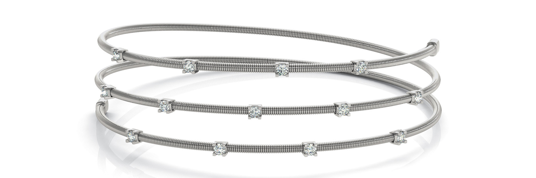 0.32 Ct Lab-Created Round Cut Margot Diamond Bangles Bracelets in Silver 925